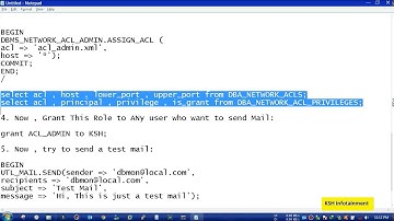 Sending Mail From Pl Sql Oracle