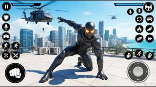 Black Panther Rope Superhero City Rescue Battle - 3D Android Game #1 screenshot 4