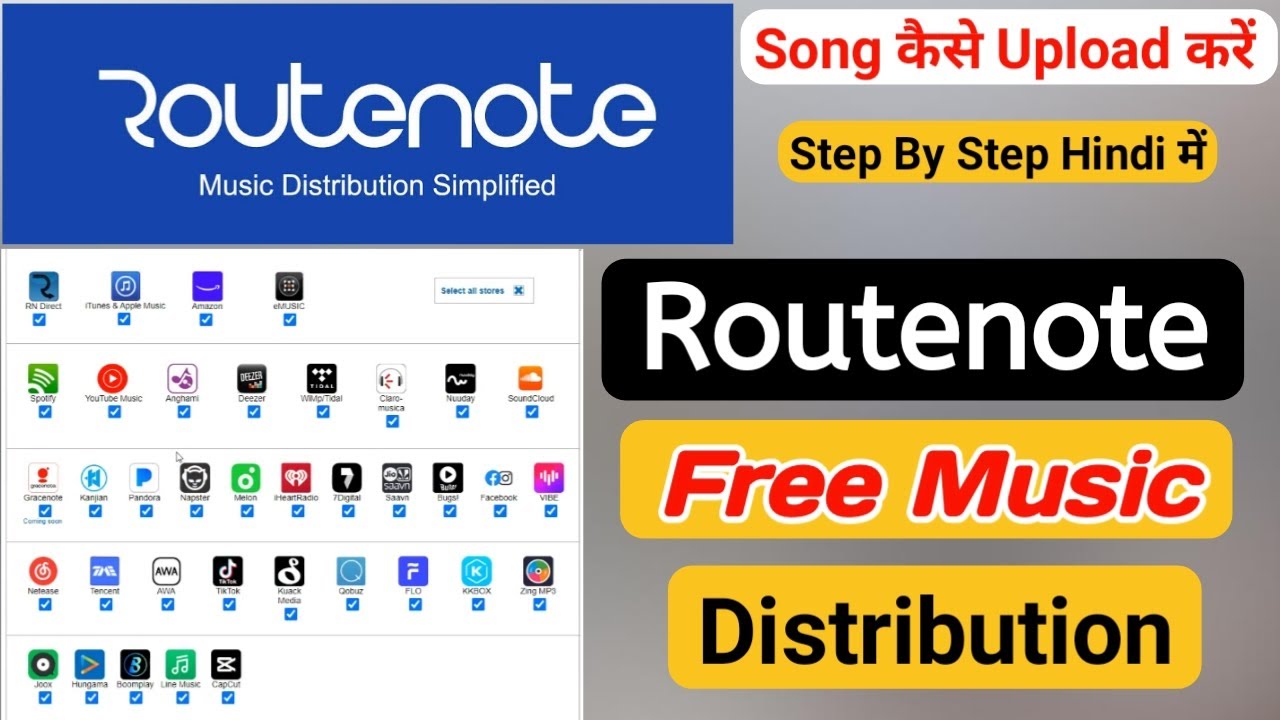How To Release Free Song On Spotify,Apple Music,Jio Savan,iTunes | Routenote Free Music Distribution