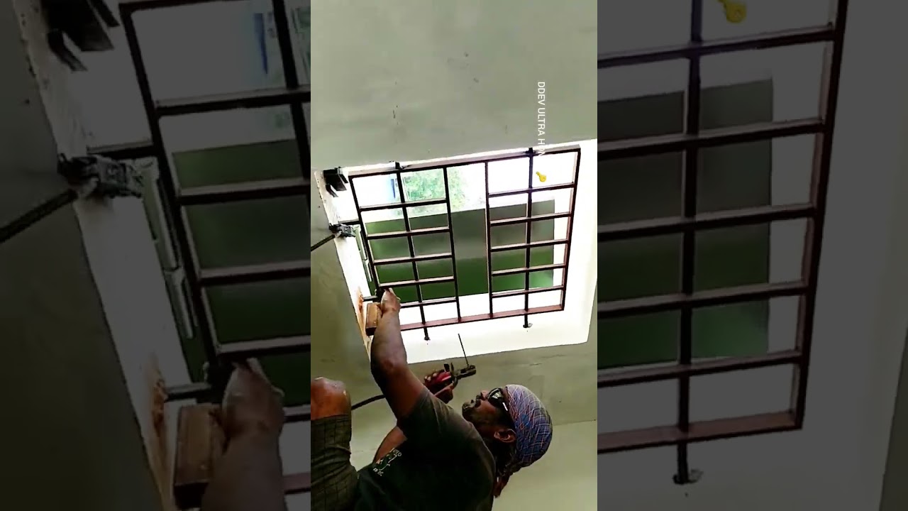 window grill fixing #shortsfeed #subscribe #building #construction #house #installation