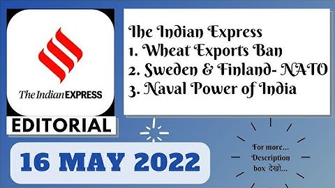 16th May 2022 | Gargi Classes The Indian Express Editorials and Ideas Analysis | By R.K. Lata