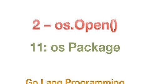 #golang #striversity 11.02 - Go os.Open