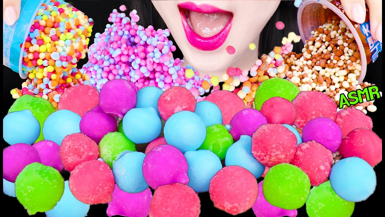 ASMR MINI MELTS, DIPPIN' DOTS, ICE CREAM 미니멜츠, 디핀다트, 구슬 아이스크림 먹방 MUKBANG
