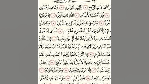 سورة البروج للشيخ الحصري مكرر 7 مرات