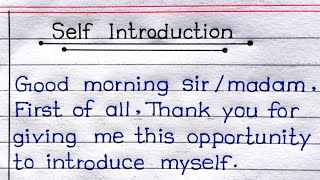 Self Introduction For Interview | How To Introduce Yourself In Interview | Self Introduction | screenshot 3