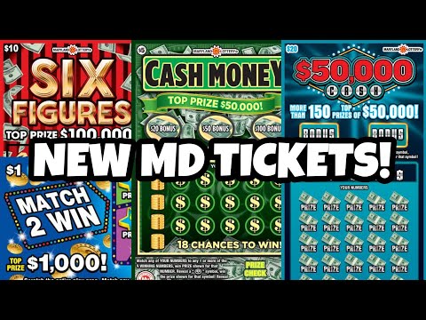 New Md Lottery Scratch Off Tickets ? Six Figures, Cash Money, Match 2 Win, $50,000 Cash