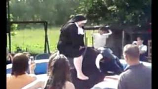 Sister Geraldine Funny Nun on a Bucking Bronco