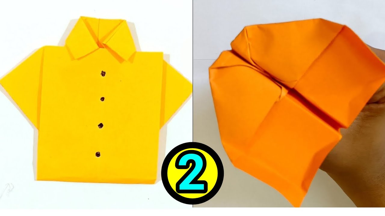 2 paper crafts how to make paper made shirt how to make paper made
