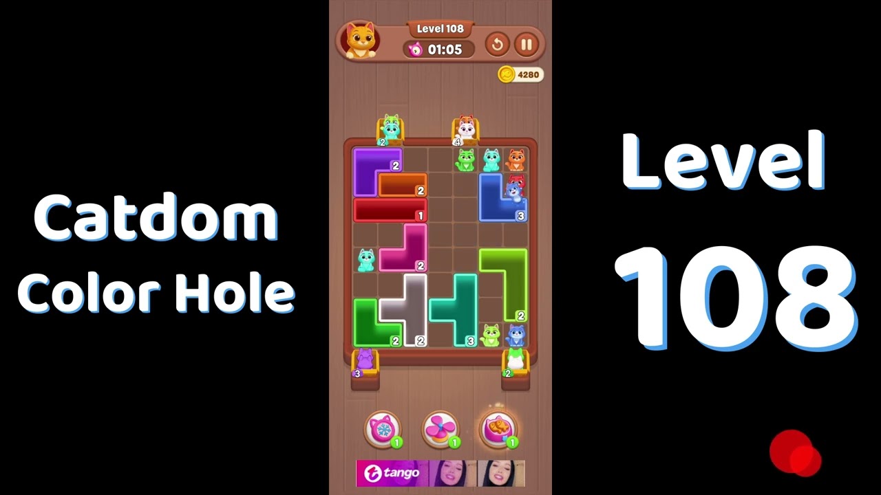 Catdom Level 108 walkthrough | Color Hole 🐱🕳️| Solutionguruji