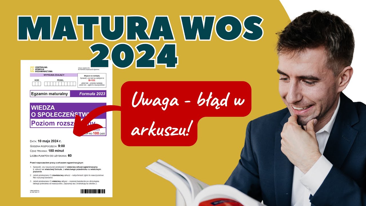 ️ Rozwiązanie: Arkusz matury z WOS-u 2024 | 😠 UWAGA! Jest błąd w