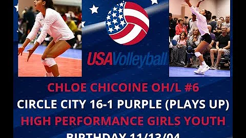Chloe Chicoine #6 USA Volleyball High Performance Video, Class of 2023