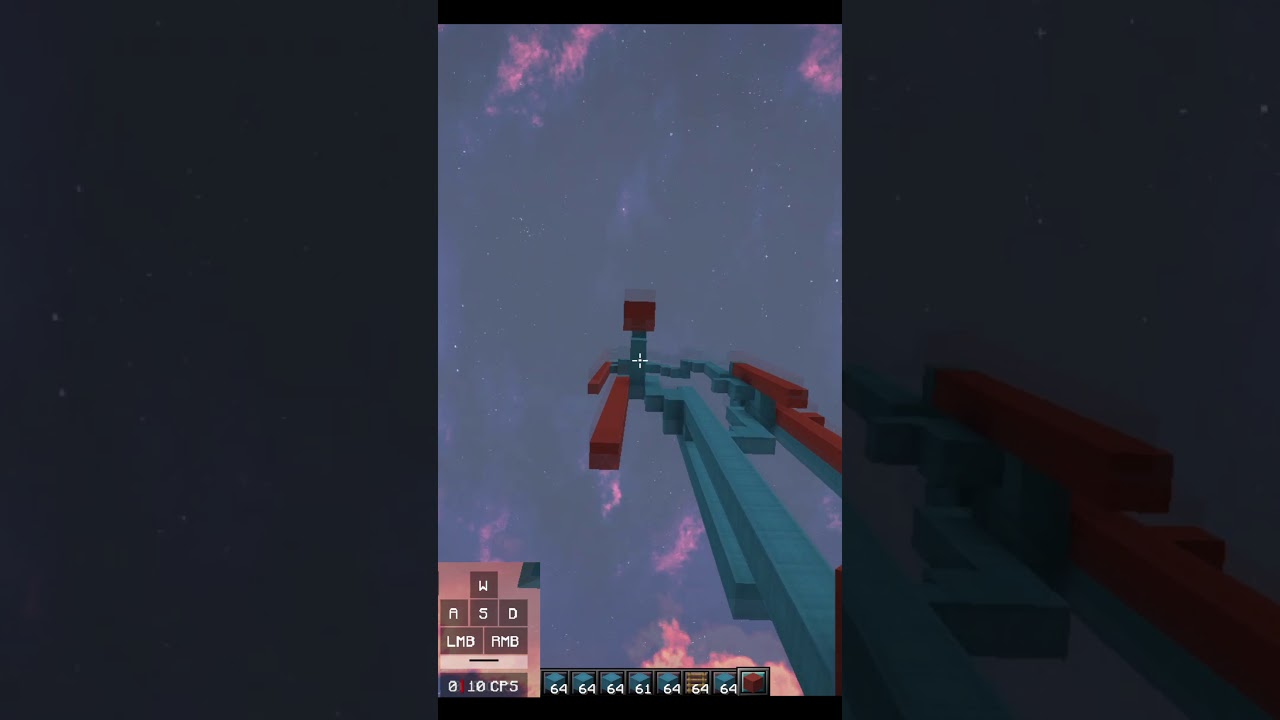 Downstack (former) World Record (17 Blocks) | Minecraft | Drag Clicking