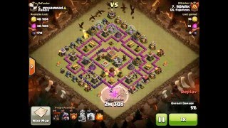 Dragon and Balloon 3 star war attack at Aldea de Copas/Guerra TH8 - clash of clans screenshot 3