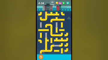 Smart puzzles pipes hard level 24 #how to solve pipes level 4-24