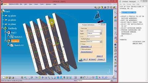 23 CATIA V5, PART DESIGN,MULTI POCKET TOOL