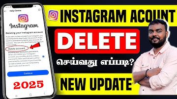 Instagram Id Delete Pannuvathu Eppadi? |Instagram Account Delete Tamil new update | skills maker tv