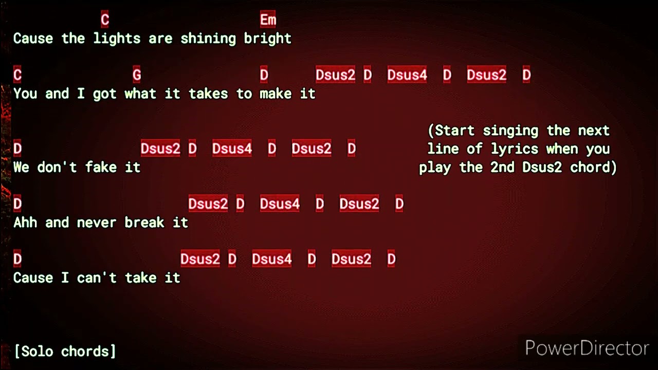 Guns N' Roses, Patience, Easy Chords & Lyrics scrolling