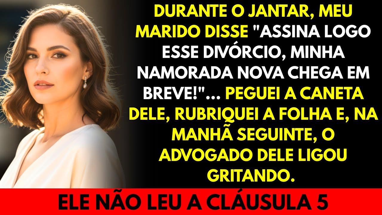 Meu marido mandou:“Assina logo o divórcio minha namorada chega já”!Assinei e no dia seguinte gelou 