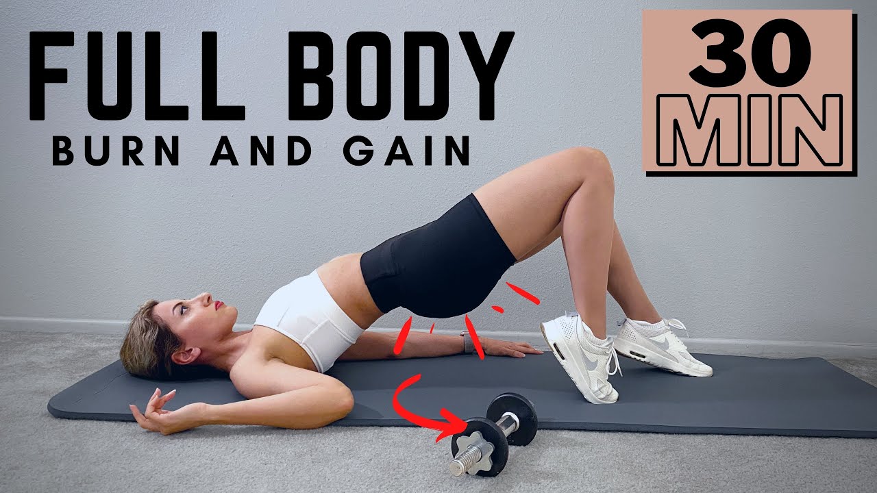 No Repeat 30 Min Intense Full Body Workout with & without Dumbbells ...