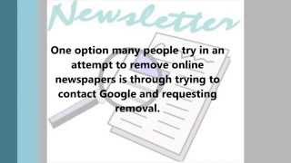 How to Remove Newspaper Articles from Google