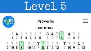 Famous Figgerits - Word Puzzle Game - Gameplay | Proverbs level 5 | Puzzle game Wealth
