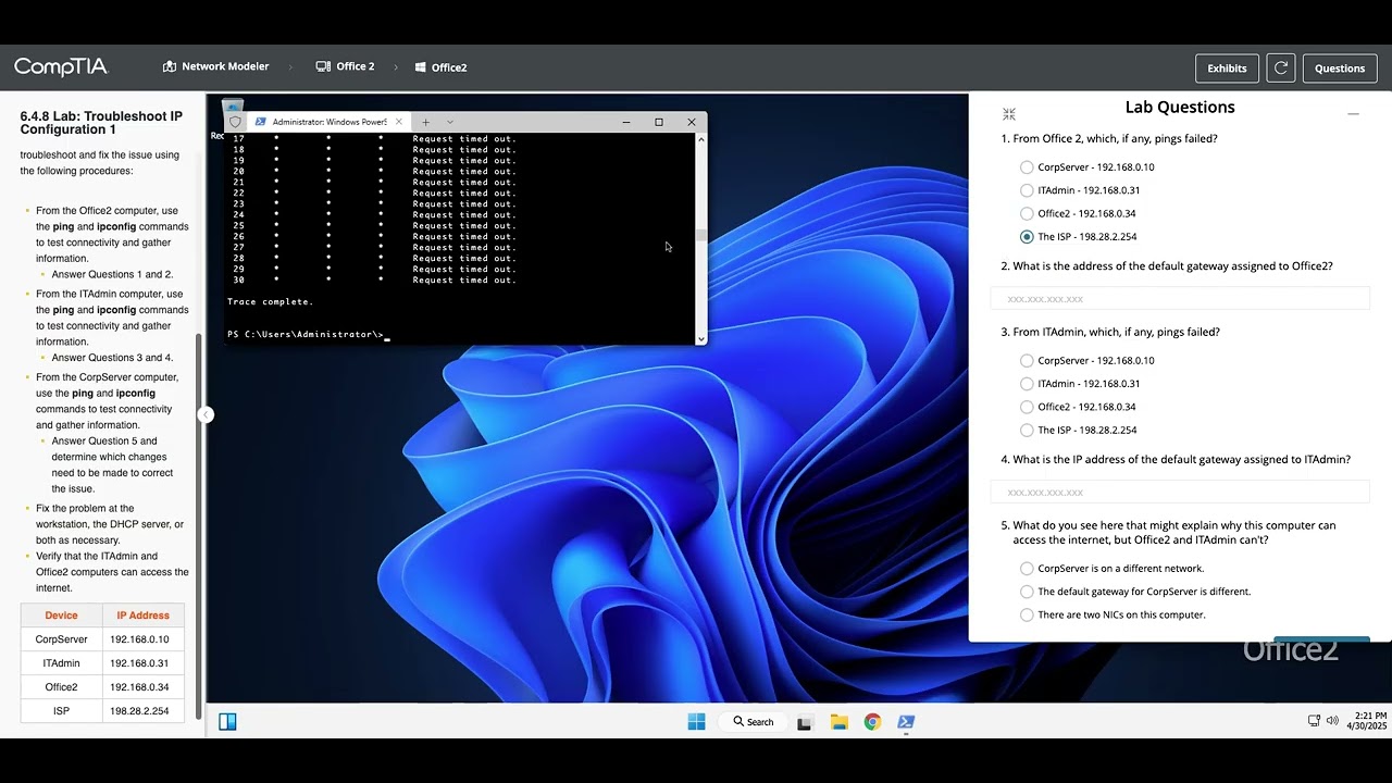 6.4.8 Troubleshoot IP Configuration 1
