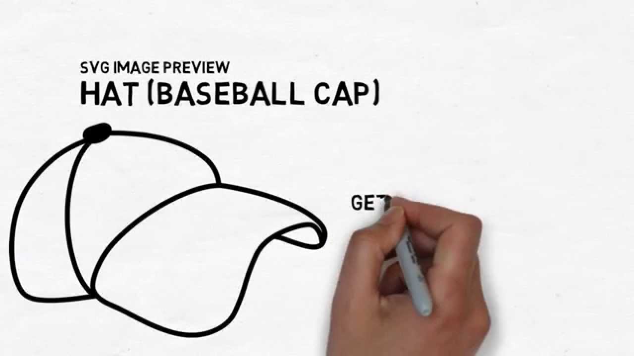 Hat (Baseball Cap) SVG Image For Whiteboard Animation