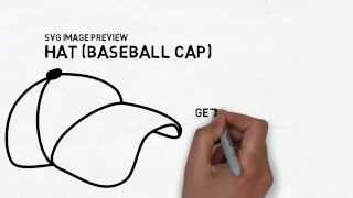 Hat (Baseball Cap) SVG Image For Whiteboard Animation