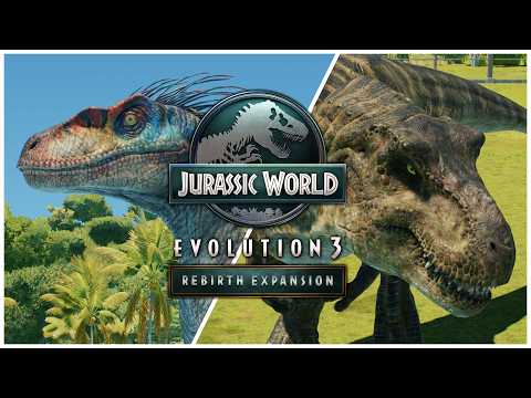 EMBER TYRANNOSAURUS, RAPTORS, and SPINOSAURUS - Rebirth DLC - Jurassic World Evolution 3
