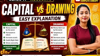 Capital vs Drawing Explained in 5 Minutes | Class 11 Accounts | Full Concept