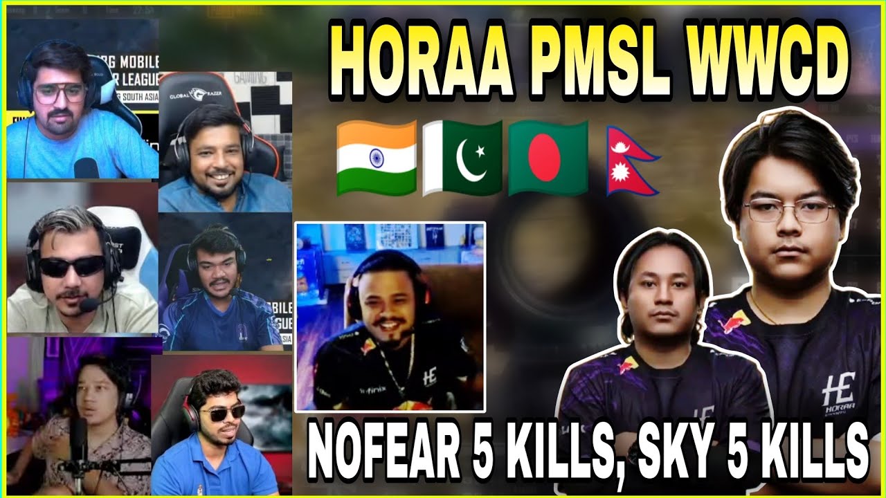 Indian Pakistani & Nepali Streamers Reacts to Horaa Esports PMSL Chicken Dinner | Clash with kvn 