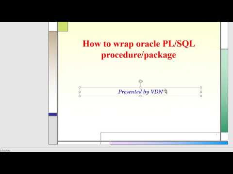 Wrap/Hide PLSQL procedure or package