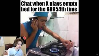 Chat when xQc plays empty bed for the 68954th times
