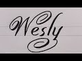 Writing Calligraphy Name For Beginners / How To Write Art On Paper Step By Step 24
