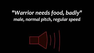 Sound effect - Warrior needs food badly - GAUNTLET video game