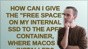 How can i give the "free space" on my internal ssd to the APFS container, where macos is installed?