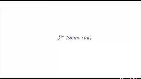 Theory of computation -sigma *