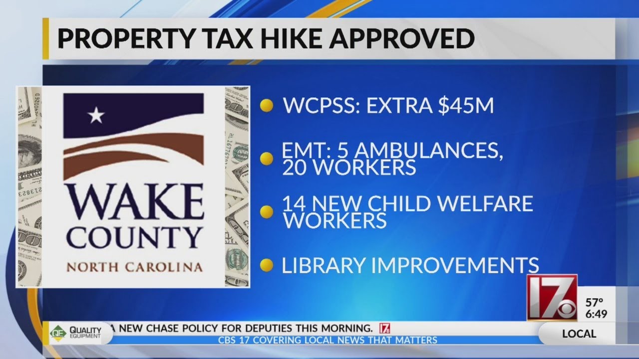 Wake County commissioners approve tax increase for 2020 budget YouTube