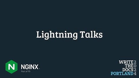Lightning Talks - Day 1