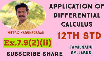 12th Std Maths Ex.7.9(2)(ii) Sketch the graph of y= x√4-x