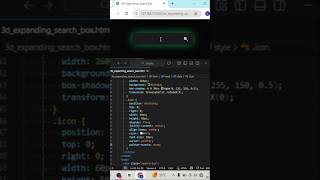 3D Expanding Search Bar Using HTML and CSS