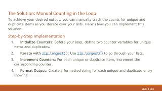 Python's zip_longest(): How to Create a Separate Counter for Each List Profile
