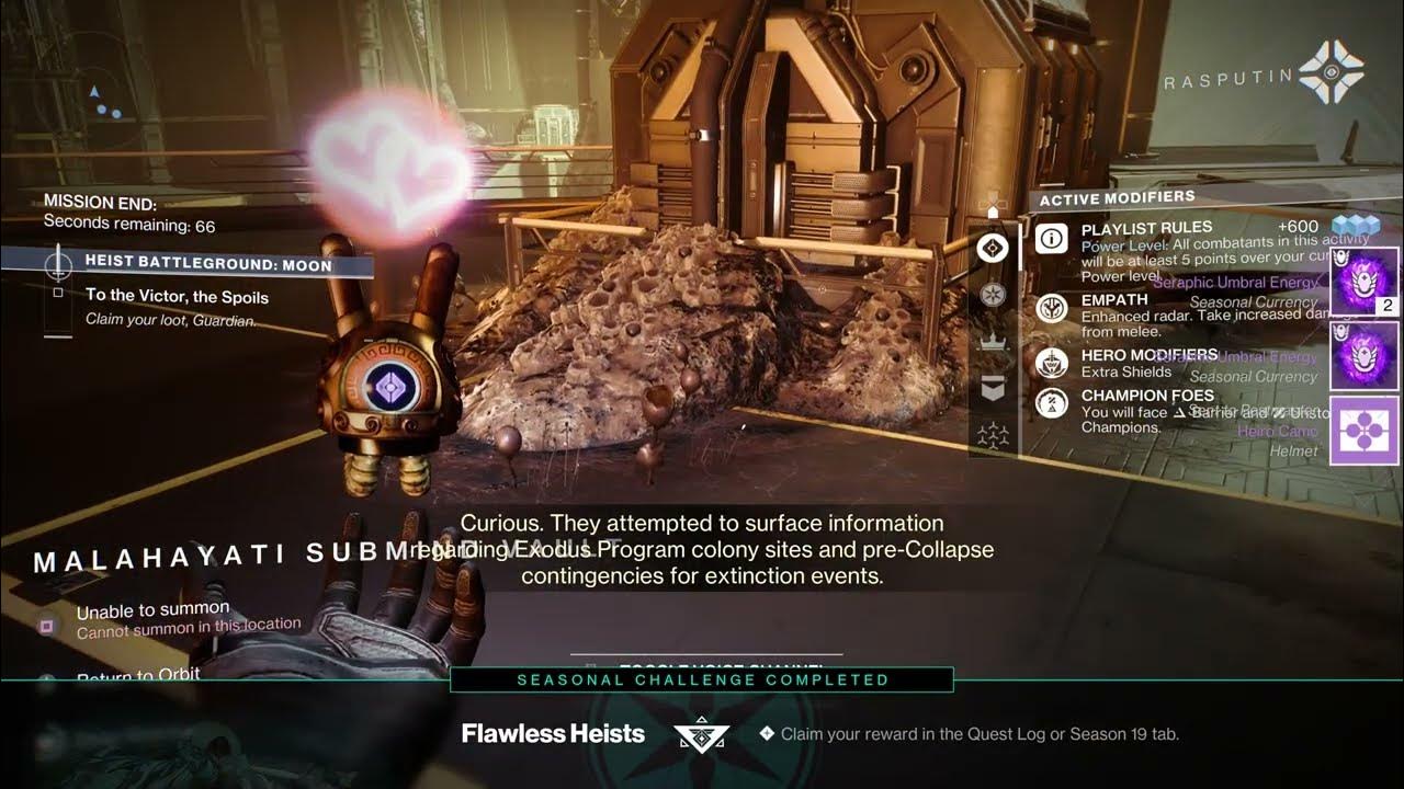 Destiny 2 Seraph Season Complete Flawless Heist Get Final Red Border