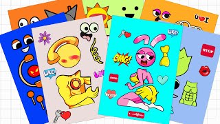 Sticker Asmr Incredibox Sprunki Sinner Edition But With New Sus Mod Simon X Pinki Stickers Book