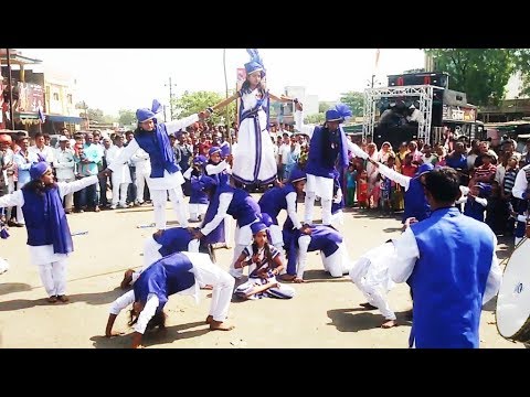 new bhim geete marathi भीम जयंती मुक्ताईनगर जळगाव महाराष्ट्र लेझिम पथक १४ एप्रिल २०१७