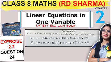 Class 8 Maths RD Sharma Solutions | Exercise 2.2 Question 24 Solution Chapter 2 Linear Equations