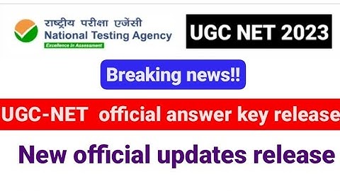 UGC-NET  official answer key released #ugcnet2023 #paper1 #ugcnetpaper1 #jrf