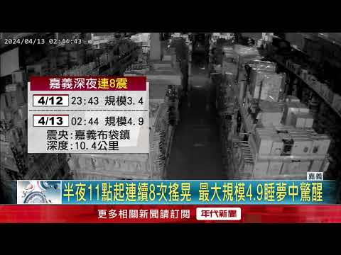 嘉義深夜「連續8震」！ 專家示警不尋常：恐有更大地震