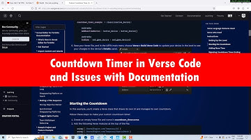Countdown Timer with Only Verse Code : Issues with Documentation with Unreal Editor for Fortnite