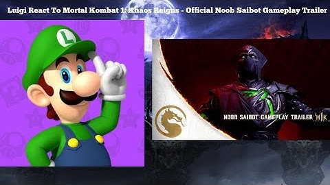 Luigi React To Mortal Kombat 1: Khaos Reigns - Official Noob Saibot Gameplay Trailer